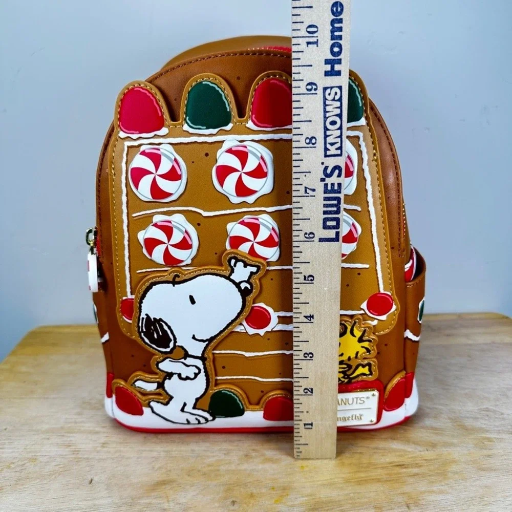 Loungefly Peanuts Snoopy Gingerbread House Mini Backpack Woodstock‎ Peppermint